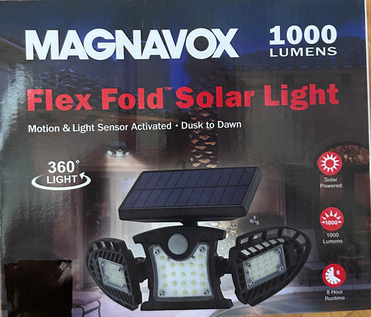 Magnavox Flex Fold Solar Light 1000 Lumens