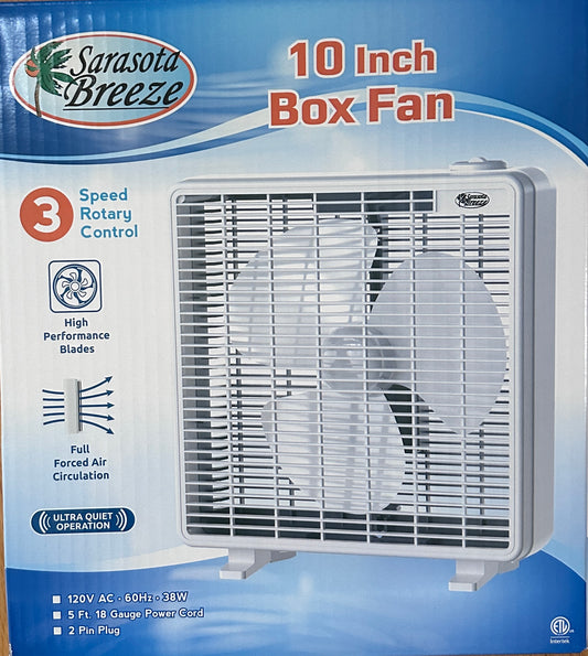 Sarasota Breeze 10" Box Fan