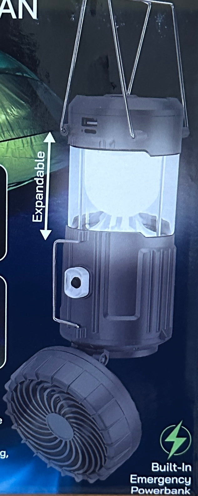 Solar Charged Camping Light and Fan