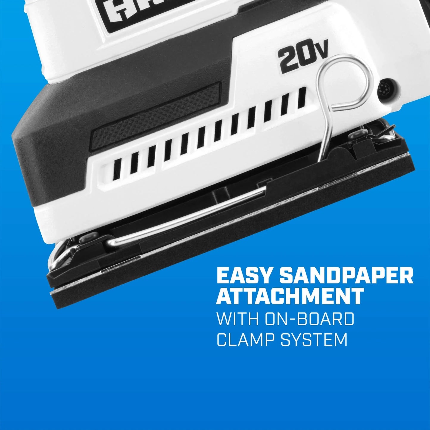 HART 20-Volt Cordless 1/4 Sheet Sander and Dust Bag (Battery Not Included)