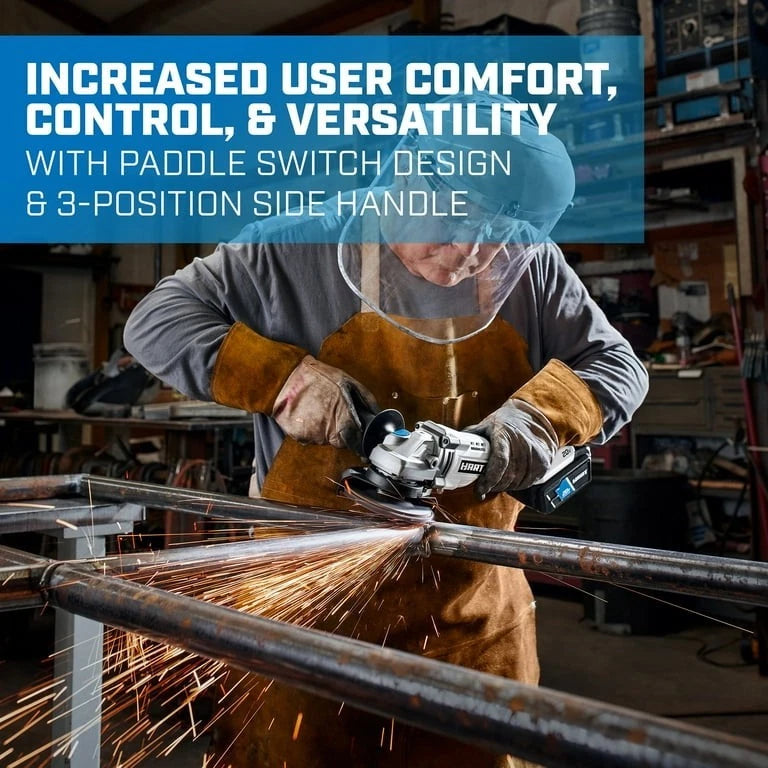 HART 20V Brushless 4-1/2” Cordless Angle Grinder /Cutoff Tool (HPAG25) TOOL ONLY