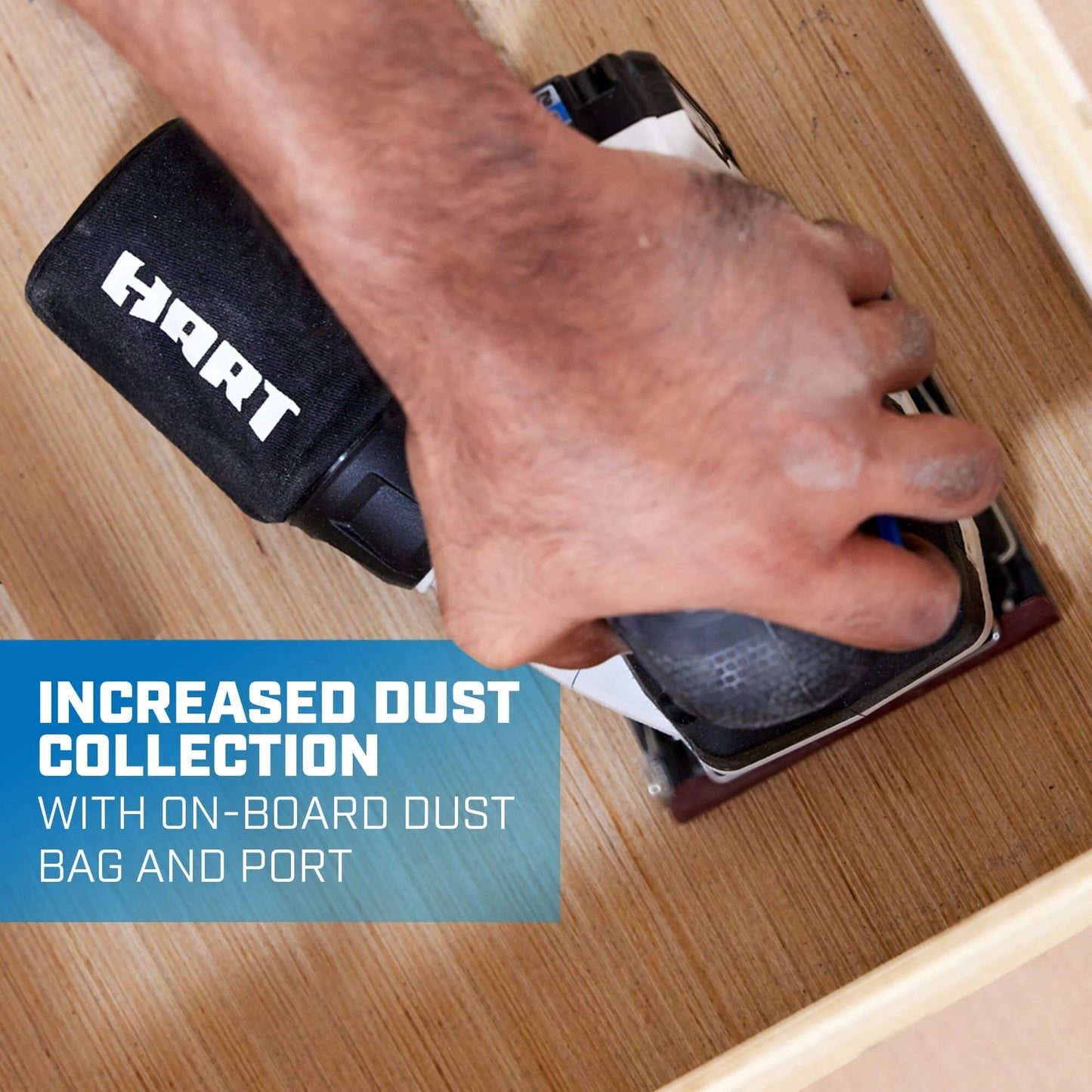 HART 20-Volt Cordless 1/4 Sheet Sander and Dust Bag (Battery Not Included)