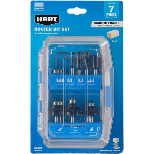 HART 7-Piece Router Bit Set
